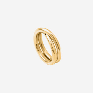 Infinity 5 Ring Gold Plated Silver