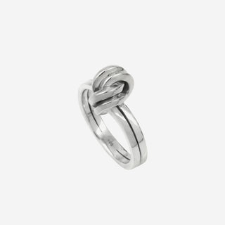 Wire Double Knot Ring Silver