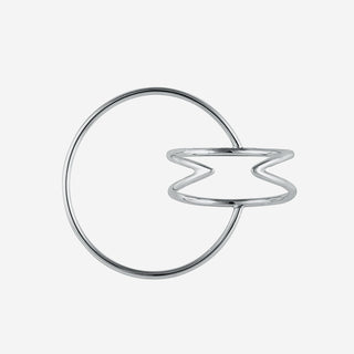 Lunar Ring Extended - Silber 925 weiss rhodiniert