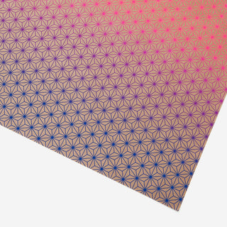 Asanoha Pink-Blau Geschenkpapier