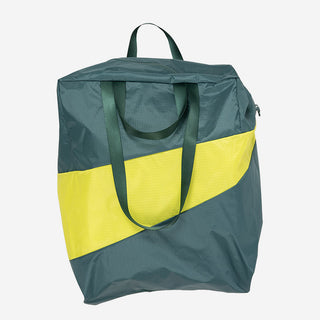 The New Stash Bag L Pine & Fluo Yellow