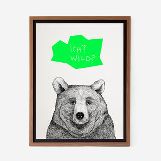 Bär - Grün Siebdruck Poster