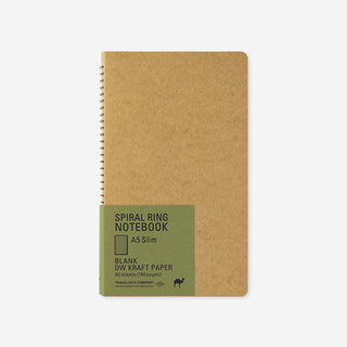 DW Kraft Paper A5 Slim Spiral Ring Notebook