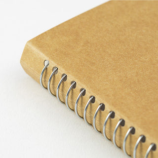 MD White Paper A6 Slim Spiral Ring Notebook