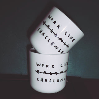Work Life Challenge Porzellan-Becher
