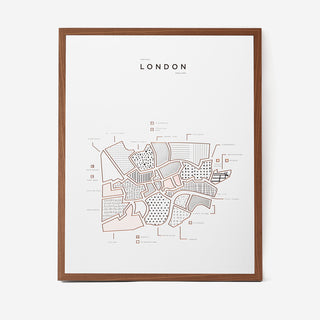 Visual Guide London Letterpress Druck