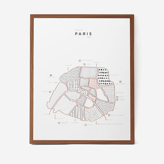 Visual Guide Paris Letterpress Druck