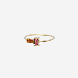 Ring You and Me - Pink Tourmaline + Citrine