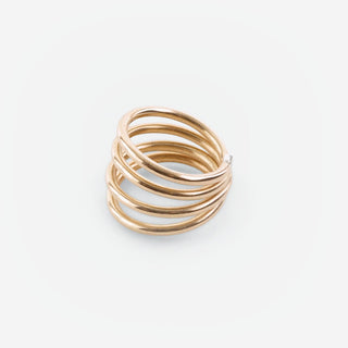 Tipped Coil Ring – 14k gold plated