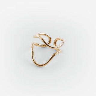 Wavy Dipped Ring – 14k gold plated