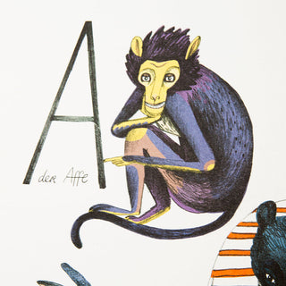 Tier- Alphabet Kunstdruck