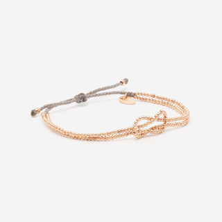 Connect Bracelet Taupe Rose Gold Plated