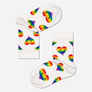 Kids Pride Smiling Heart Socks