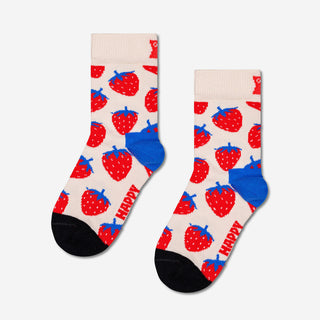 Kids Strawberry Socks - White