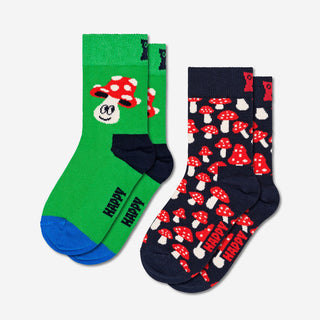 Kids Happy Mushroom Socks 2-Pack