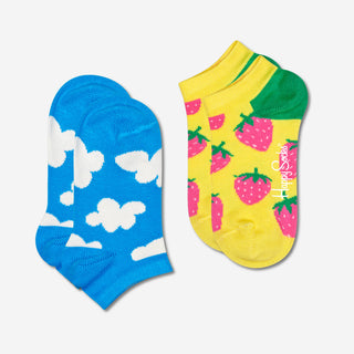 Kids Cloudy Strawberry Low Socks 2-Pack
