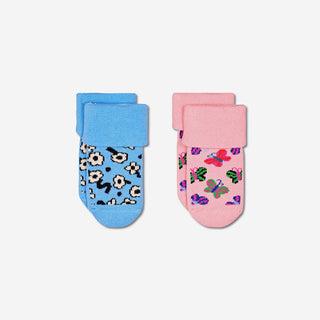 Kids Butterfly Terry Socks 2-Pack 0-6 Months