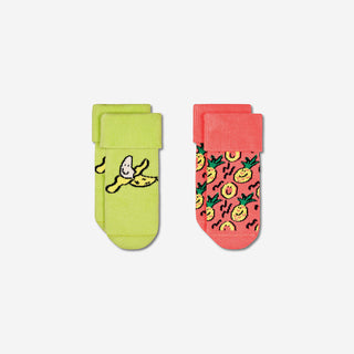 Kids Fruits Baby Terry Socks 2-Pack 0-6 Months