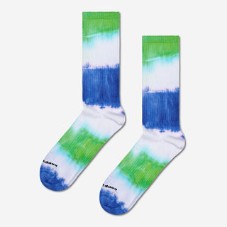 Dip Dye Sneaker Socken - Blue Green