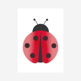 Ladybug Riso-Postkarte