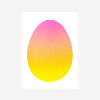 Easter Egg Yellow Riso Postcard