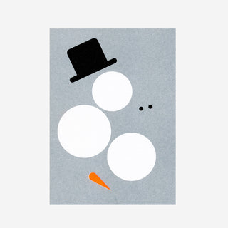 Schneemann Weihnachts-Postkarte