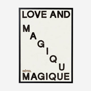 Love and Magique Black Art Print