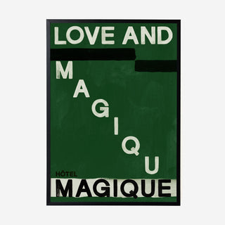 Love and Magic Green Art Print