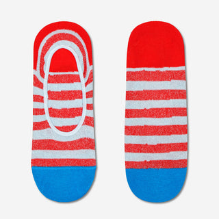 Claudia Liner Socks - Red Stripe &amp; Blue 2-Pack