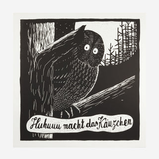 Owl Screen Print - Large
