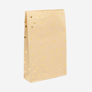 Gift Bag Large - Confetti Dot Gold