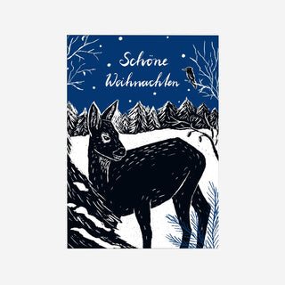 Reh Schöne Weihnachten Weihnachtspostkarte