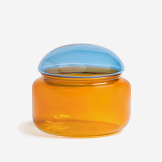 Glass Jar Puffy Orange
