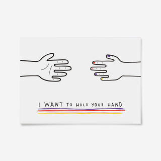 Postkarte I want to hold your hand