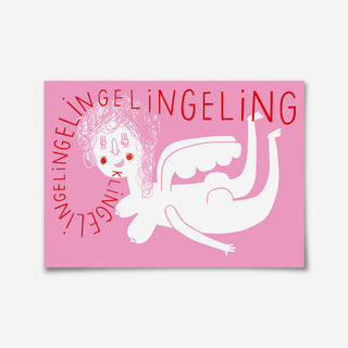 Weihnachtspostkarte Klingelingeling