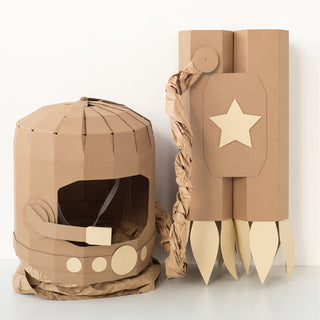 Astronaut costume craft kit – DIY set made from cardboard