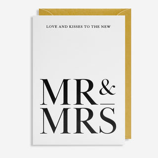 Mr &amp; Mrs Love and Kisses Greeting Card