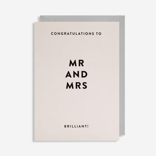 Mr & Mrs Congrats Grußkarte