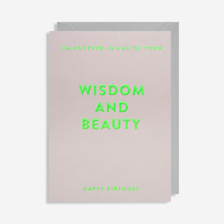 Wisdom And Beauty Birthday Grußkarte