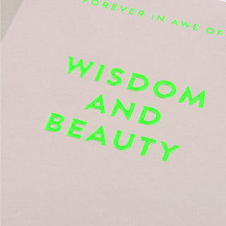 Wisdom And Beauty Birthday Grußkarte