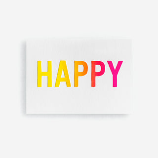HAPPY Letterpress Karte / Mini-Print