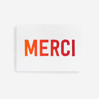 MERCI Letterpress Karte / Mini-Print