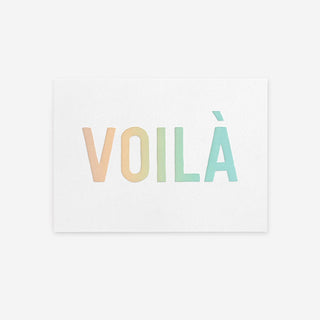 VOILÀ Letterpress Karte / Mini-Print