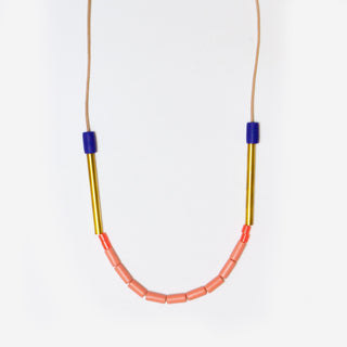 Dini Necklace Cobalt + Peach