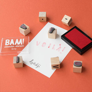 Bam! Create Your Words - Set mit 28 Holzstempeln