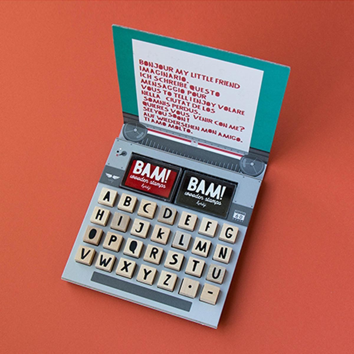 Bam! Create Your Words - Set mit 28 Holzstempeln