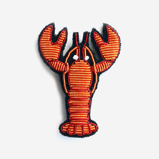 Orange Lobster Brooch