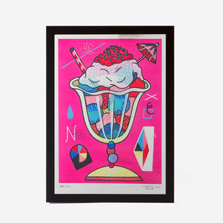 Eisbecher Schirmchen Artprint