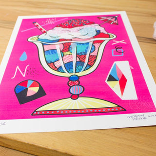 Eisbecher Schirmchen Artprint