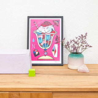 Eisbecher Schirmchen Artprint
